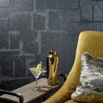 Illustrative Photo - Blue Concrete Organic Texture Commercial Wallcovering